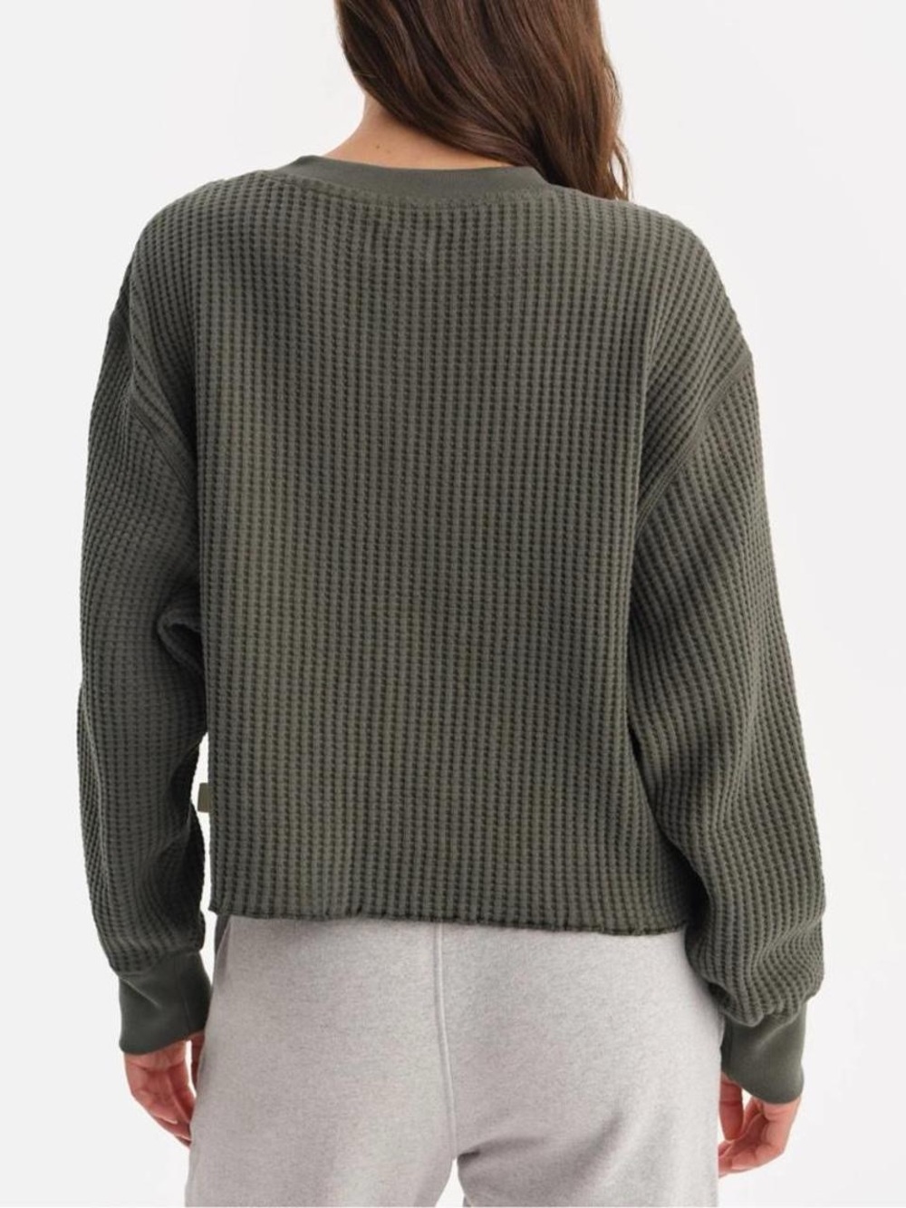 Mate the label Organic Waffle Cropped Henley - Picture 3 of 8